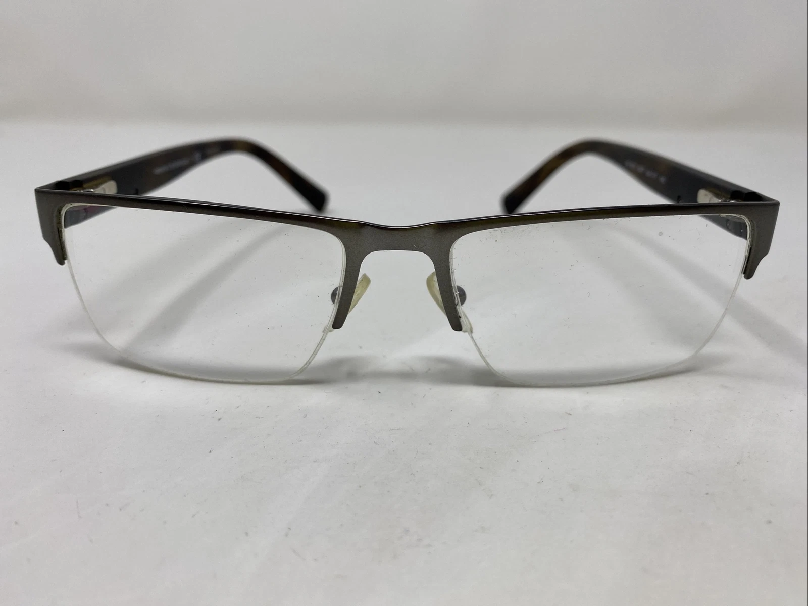 Armani Exchange AX 1018 6017 54 17 140 Silver Brown Metal Eyeglasses Frame QU58