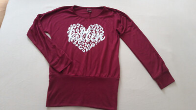 Tolles Langarmshirt Gr. 134/140, bordeaux von Y.F.K.