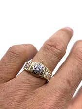 Brushed Inlay Wedding Ring In Platinum (5mm - Foto 2