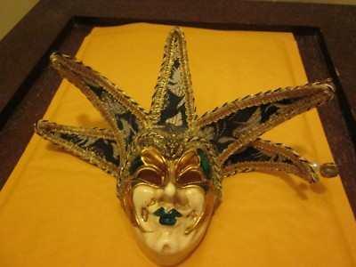 Original Painted Made In Venice Italy Hanging Mask New No Box Approx. 10'' X 8''
