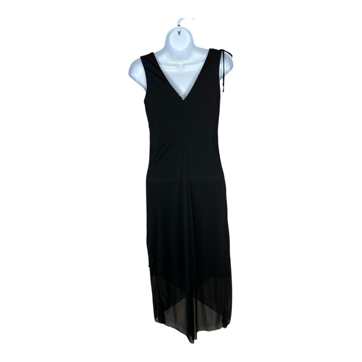 90s black mesh dress Up Front Womens Medium Fairy Y2K VTG Whimsigoth Witchy Midi collection_celebrate_summer_with_up_to_35%_off