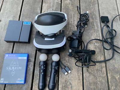 PSVR  Playstation Virtual reality complete bundle PS4 PS5 NR With Skyrim VR Game