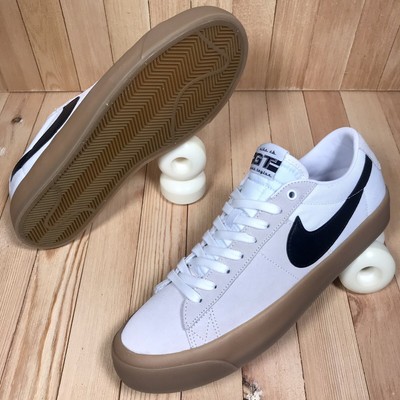 Nike Sb Zoom Blazer Low Pro Gt White Black Gum Skate Shoes Sneakers Men Size 9 5 Ebay
