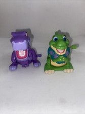 Land Before Time Burger King Kids Meal Dinosaur Toys Chomper Ducky lot of 2