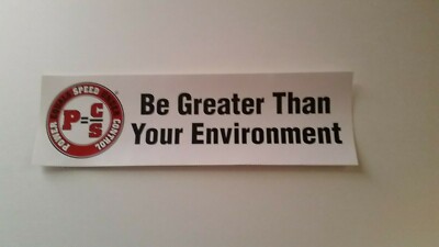 Power Equals Speed Under Control, Customized Message, Decal, Sticker