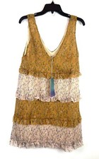 Mumu Women’s Orange Floral Sleeveless Dress Size L