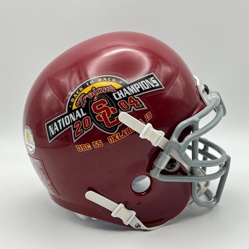 Mini casco de fútbol americano auténtico Schutt 2003-2004 BTB National Champs USC Trojans - Imagen 2 de 6