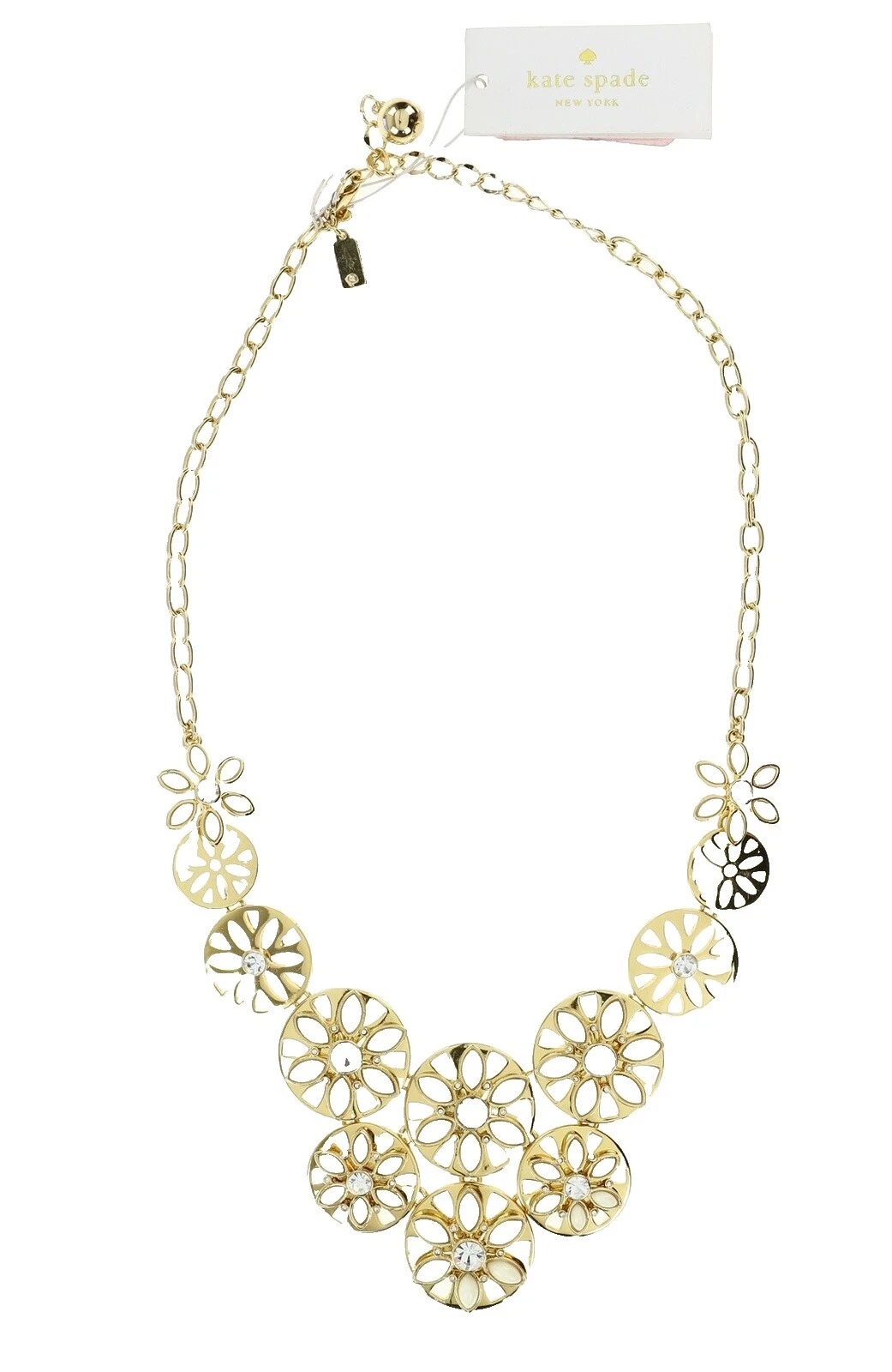 Kate Spade New York Babero chapado en oro Amarillo de moda Collares y Colgantes