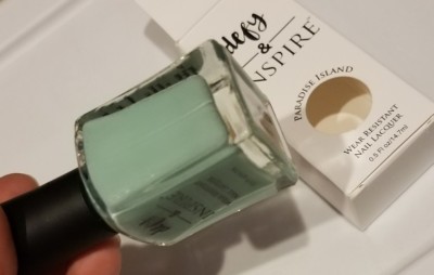 NEW! DEFY & INSPIRE nail polish lacquer in PARADISE ISLAND ~ Pale aqua blue