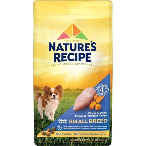 Nature&prime;s Recipe Small Breed Chicken, Sweet Potato & Pumpkin Dry Dog Food, 4lb