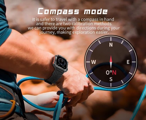 Men Smart Watch for Android Ios Fitness Watches Ip68 Waterproof Military - Zdjęcie 13 z 30