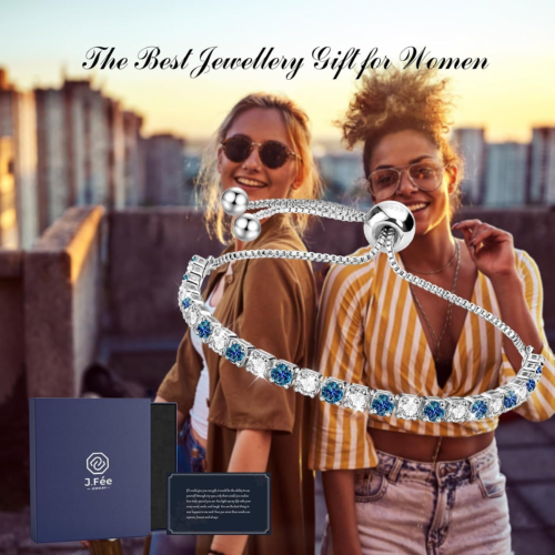 J.Fée Bracciale Donna Argento 925 Infinito Con Zirconie | Regalo Fatto A Mano Per Mamma O Amica - 2