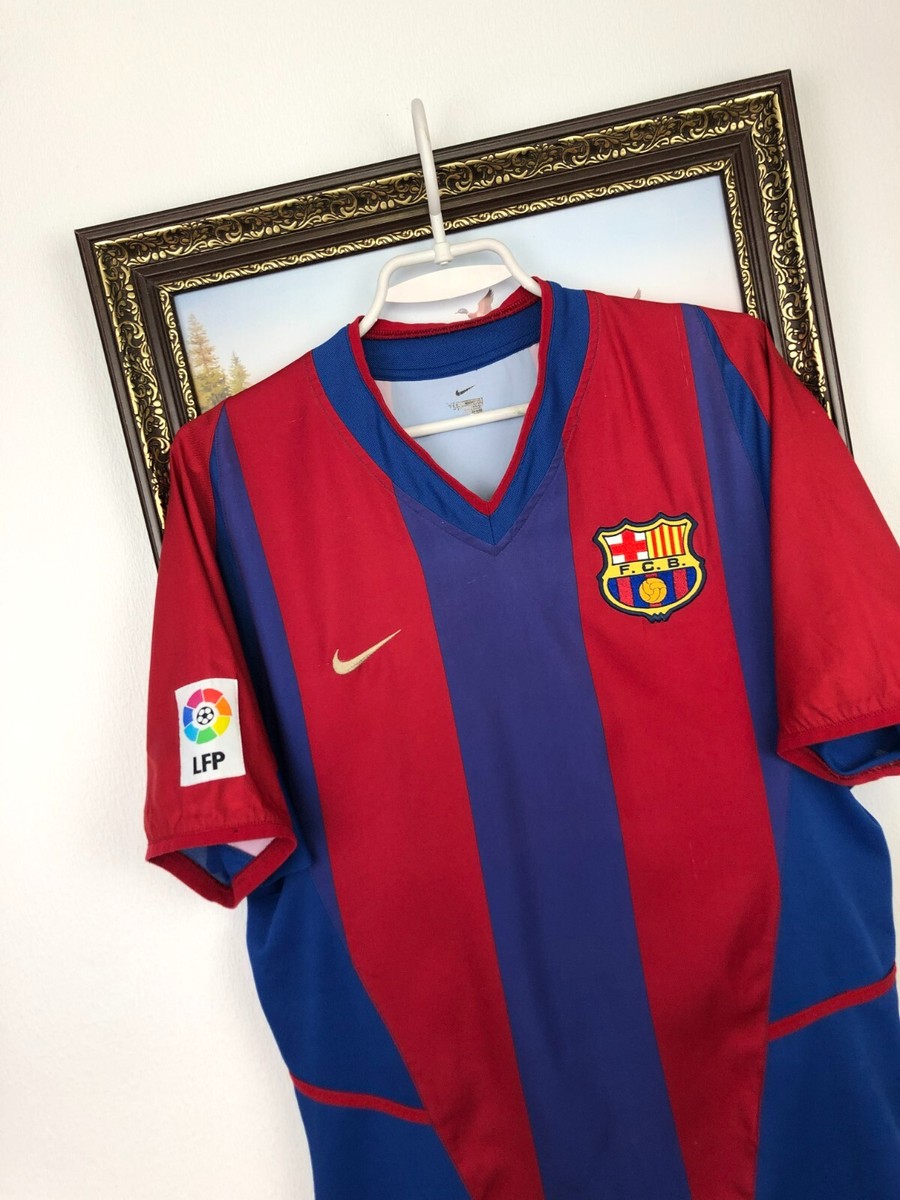 Barcelona Home football shirt 2002 Soccer Nike Jersey Mens