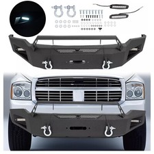 Powder-coated Steel Front Bumper Assembly For Dodge Ram 1500 Models 2006-2008