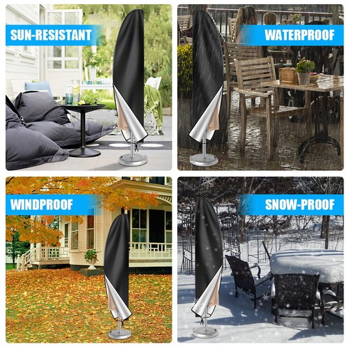 3m Cantilever Cover Parasol Umbrella Cover 210D Waterproof Garden Patio Shield - Picture 2 of 11