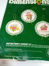 Dimensions Counted Cross Stitch Kit Christmas Cameos Ornament Set 8316 NEW