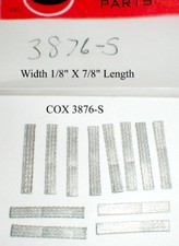 6 Pair Cox Vintage Slot Car Pick-Up Brushes No Hole 1/8" X 7/8" NOS  3876-5