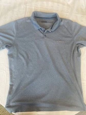 Columbia Omni Wick Men's Shirt XL Blue Polo Golf Rugby Outdoor Beach Patriotic