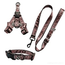 DOG LUXURY 3 SET COLLAR, HARNESS  LEASH  ADJUSTABLE  US SELLER, FAST SHIPPING