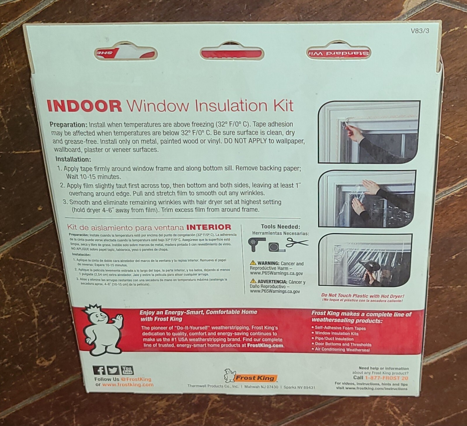 Frost King Extra Strength Indoor Window Insulation Shrink Kit (3 Pack) 42" x 62" eBay