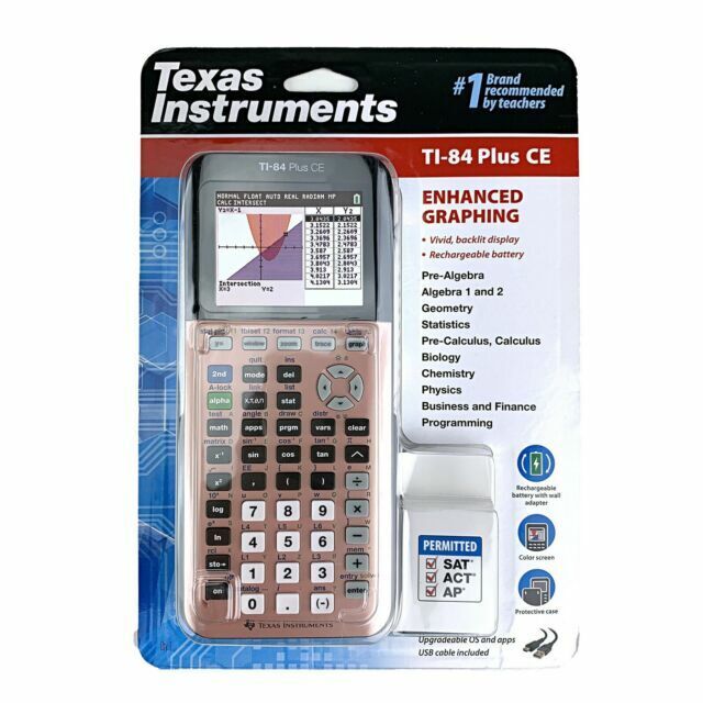 punt tetraëder hybride Texas Instruments Ti-84 Plus CE Plum Graphing Color Calculator - Rose Gold  for sale online | eBay