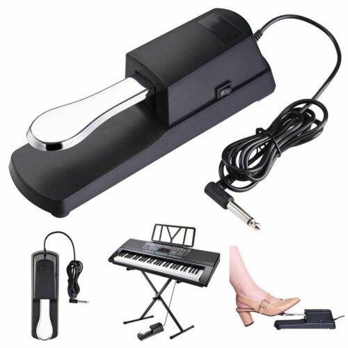 NEW Damper Sustain Pedal Foot Switch For Yamaha Electronic Piano Keyboard Black - Picture 3 of 12