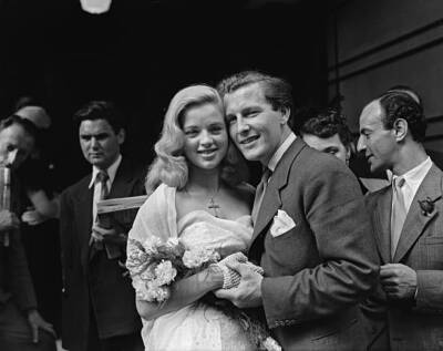 British Actress Diana Dors With Her Husband Dennis Hamilton 1951 OLD PHOTO 5