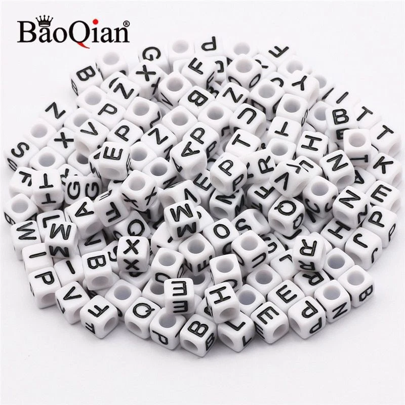 Square Letter Beads