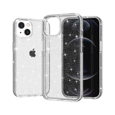 For iPhone 14 PLUS Case Glitter Ultra Thick 3mm Translucent Hybrid Phone Cover