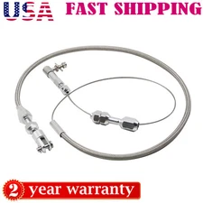 For Ford GM Mustang Universal 24" Stainless Steel Throttle Cable Braided