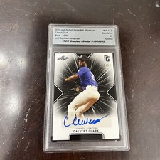 2021 Leaf Perfect Game Calvert Clark Black Auto TCC Graded Gem Mint 10