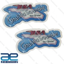 BSA Goldstar Catalina Scrambler Gas Petrol Fuel Tank Top Sticker Decal S2u