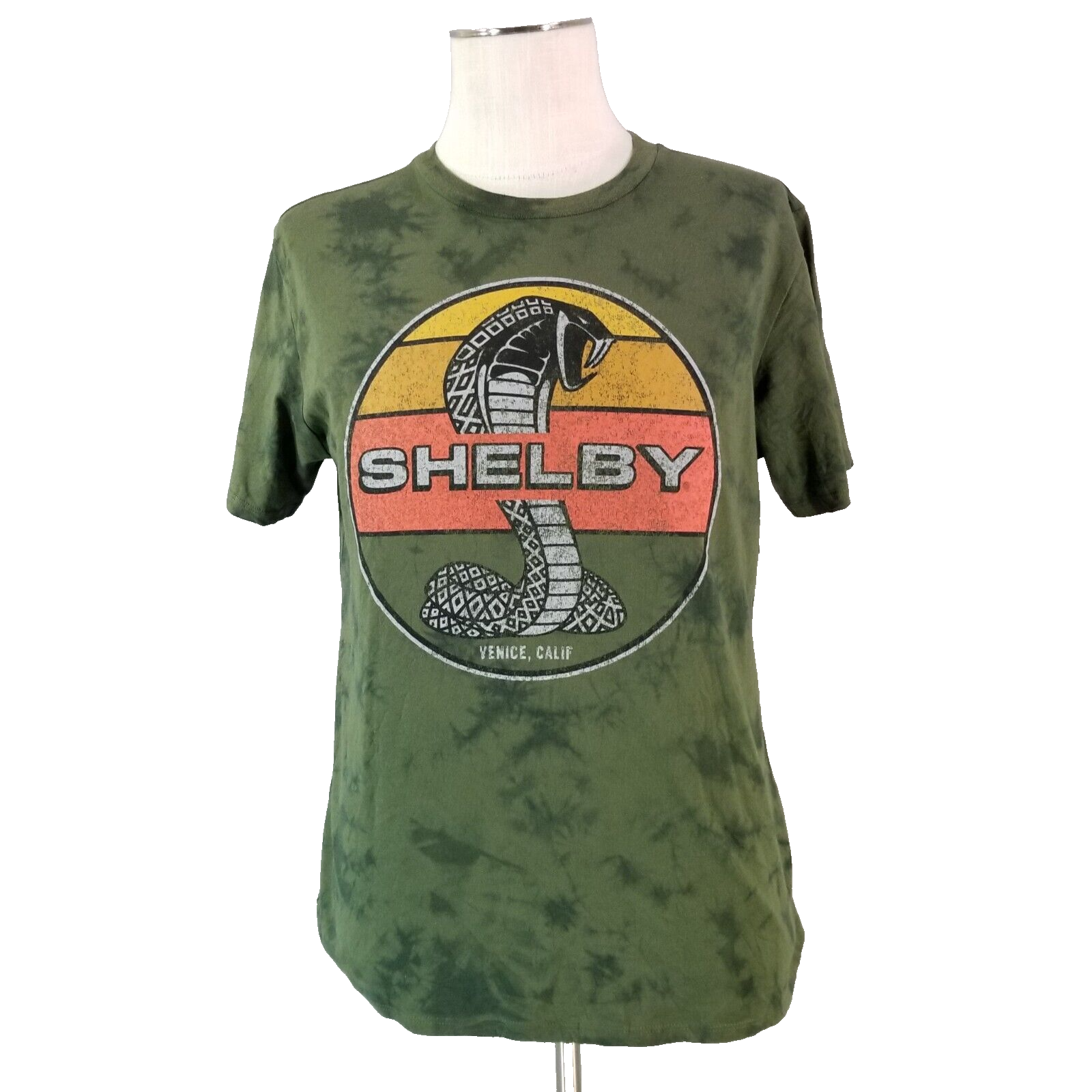 PONY Camicia Shelby Cobra Carroll Shelby giovane grande verde manica corta Ford Mustang