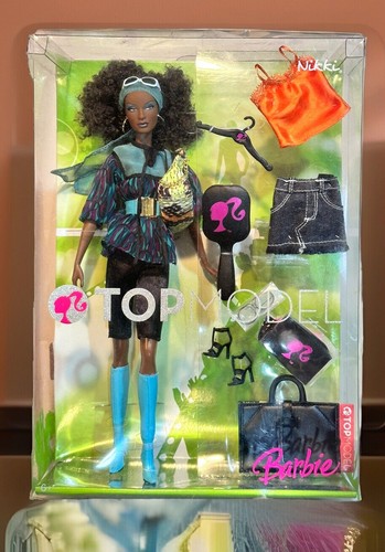 Barbie Top Model Nikki African-American Black Doll ~ Rare ~ NRFB New 🔵🟢🥭🍊🔵 - Picture 2 of 20