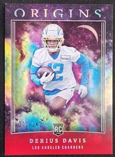 2023 Panini Origins Derius Davis RC Red Parallel #’d 101/149 Chargers Rookie