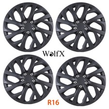 Matte Black Hubcaps For 2009-2014 Toyota Matrix 16-inch Wheel Rim Covers Snap On Matte Black Hubcaps For 2009-2014 Toyota Matrix 16-inch Wheel Rim Covers Snap On