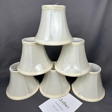 CHANDELIER SHADES for Candelabra Bulbs Clip On Ivory Lamp Shade 6 Pcs WELLMET