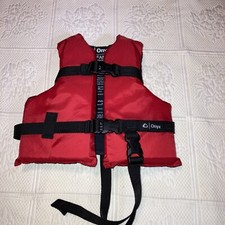 RED ONYX LIFE JACKET FLOTATION AID CHIL SIZE 33-55 lbs