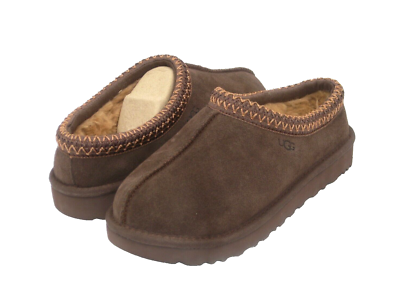 サンダル UGG Tasman Brown Plaited Hem Mules in Suede Woman UGG TASMAN WOMEN SLIPPERS SUEDE BURNT CEDAR US 7 /UK 5 /EU