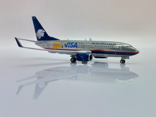 JC Wings 1/400 XX40028 Boeing 737-700 Aeromexico "GO VISA" N784XA Polished - Picture 10 of 14