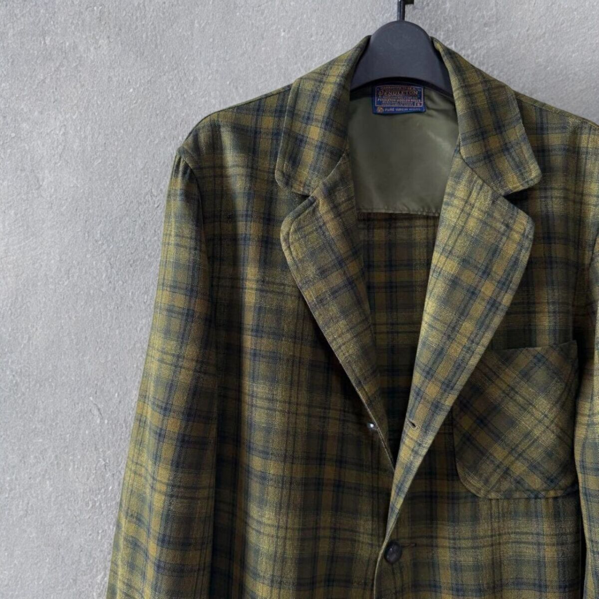60S PENDLETON Wool Jacket Shadow Ombre Board Shirt Men's 60S PENDLETON Wool Jacket Shadow Ombre Board Shirt Men's