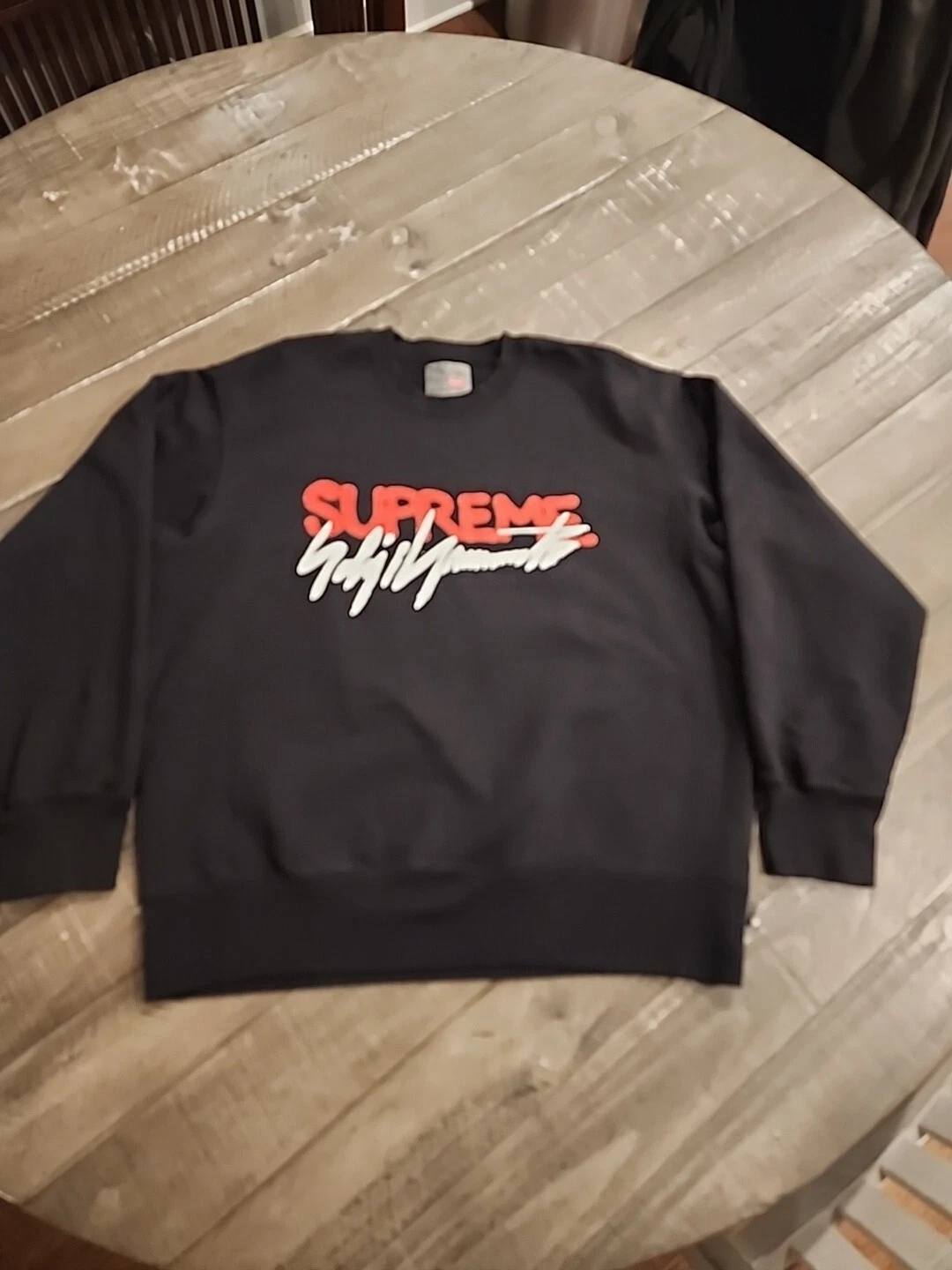 Sweat shirt homme col rond FW20 marque originale suprême Yohji Yamamoto taille S 