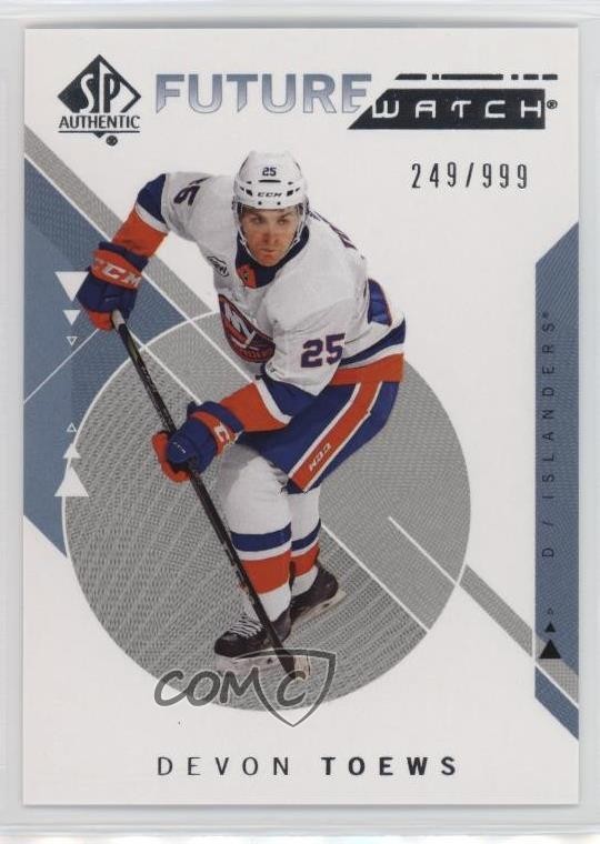 2018-19 SP Authentic Future Watch 249/999 Devon Toews #236 Rookie RC