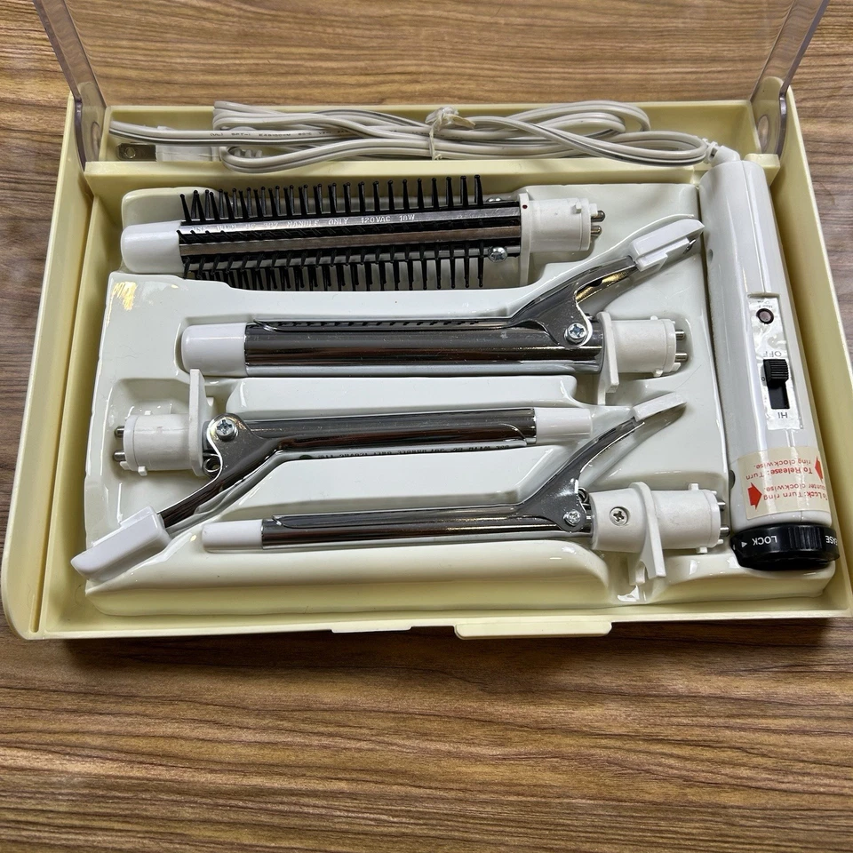 Vintage Windmere Four Way Curls Hair Styling System Curling Irons Brush TESTED - Image 2 of 4
