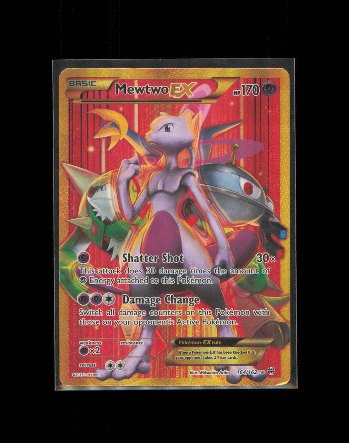 Mewtwo EX 164 Secret Full Art 164/162 Secret Rare XY BREAKthrough MP Holo 2015