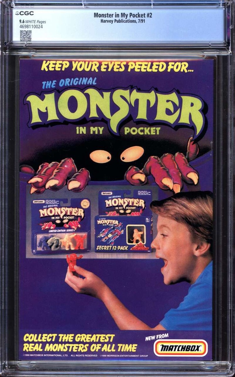 MONSTER IN MY POCKET #2 CGC 9.6 WHITE PAGES // HARVEY PUBLICATIONS