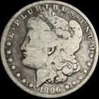 1896o Morgan Silver Dollar VG Very Good