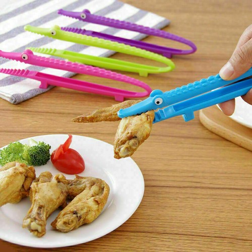 Silicone Cooking Kitchen Tongs Food BBQ Salad Bacon Tools# - Picture 3 of 11