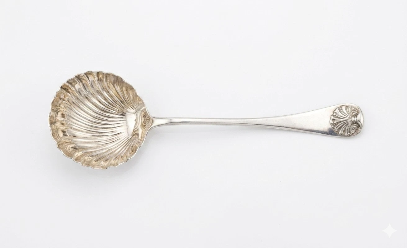 Stieff Williamsburg Shell Restoration Pattern Sterling Silver Gravy Ladle 79.4 g