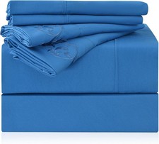 King Sheet Set - 6 Piece Hotel Deluxe Wrinkle Free Microfibre Sheet Set